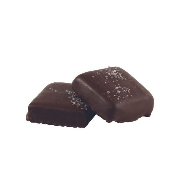 Coblentz Chocolate Company - Wholesale Chocolate Covered Sweets - Dark Chocolate Sea Salt Caramels1