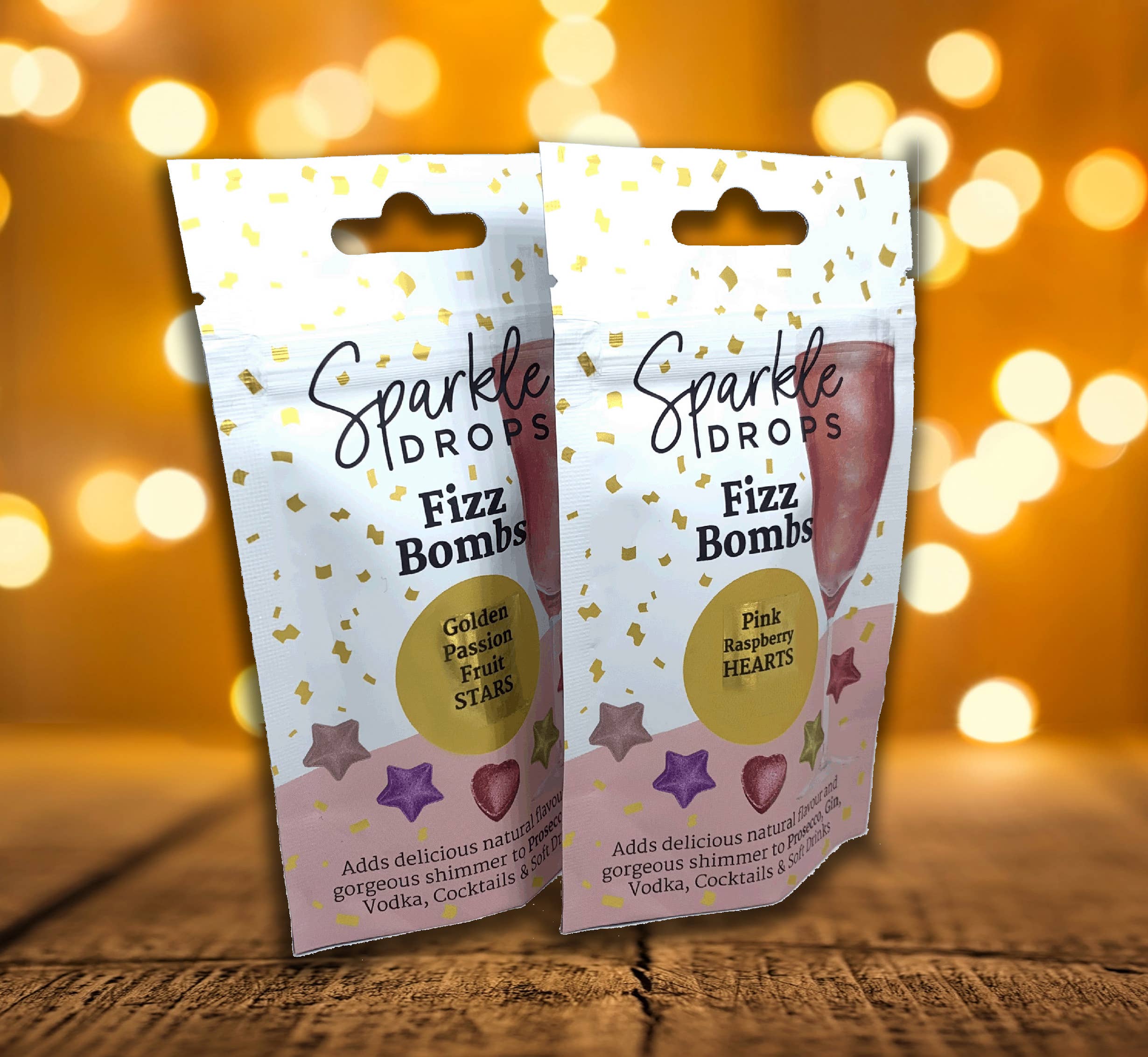 Sparkle Drops - Vente Décorations pour boisson - Sparkle Drops Fizz Bombs Étoiles Framboise et Fruit de la passion8