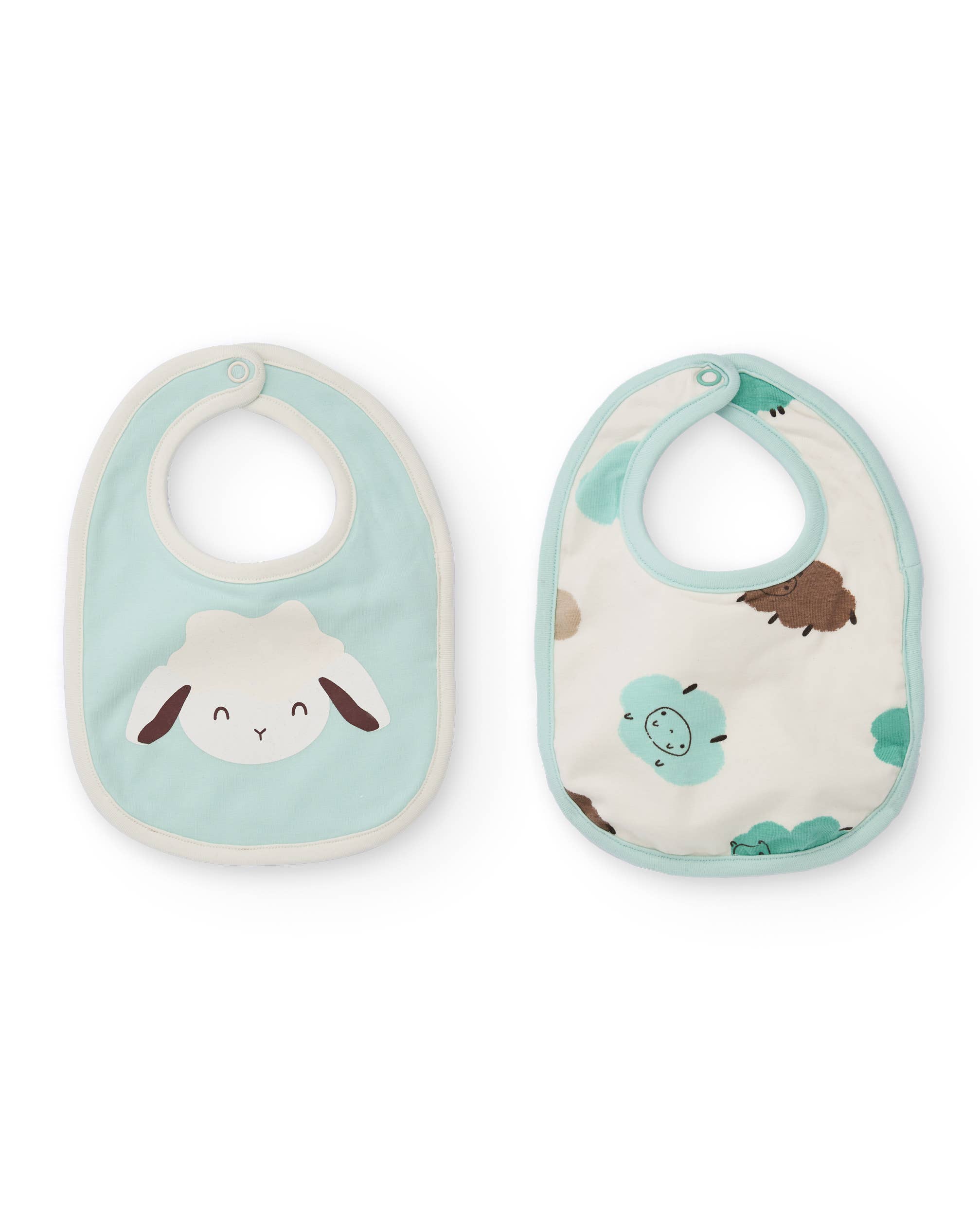 tuc tuc - Wholesale Baby Bib - Baby - Set of baby boy bibs in green with sheep design0