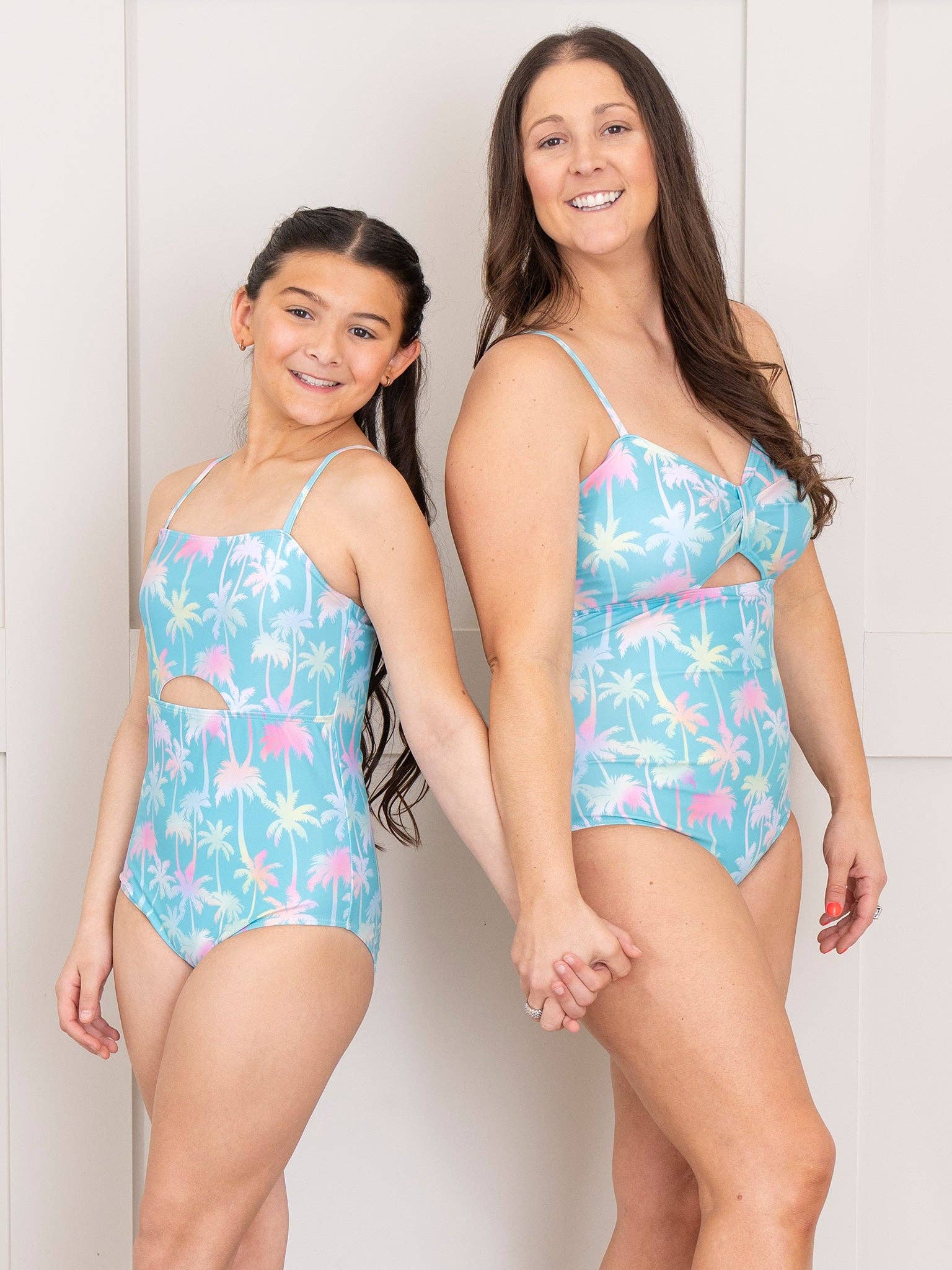 Marie Nicole Clothing - Wholesale Mommy & Me Sets - Mom & Me Palm Tree Paradise Swimsuit1