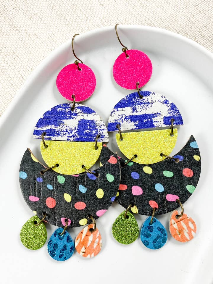 All the Fun Earrings | Large Statement Chandelier Earrings for wholesale by Anabelle+Oak