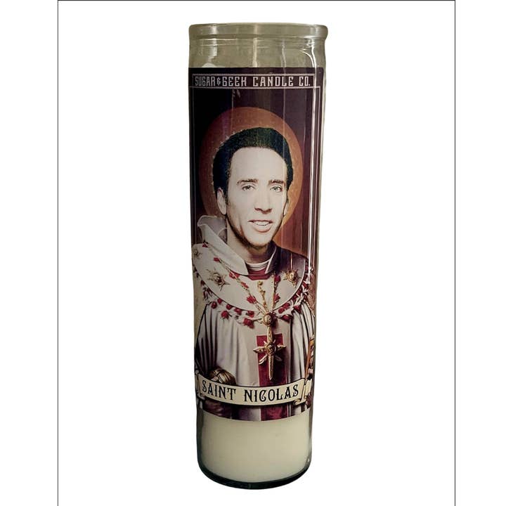 Sugar & Geek Candle Co. - Wholesale Votive Candle - Celebrity Prayer altar candle - Nicolas Cage
