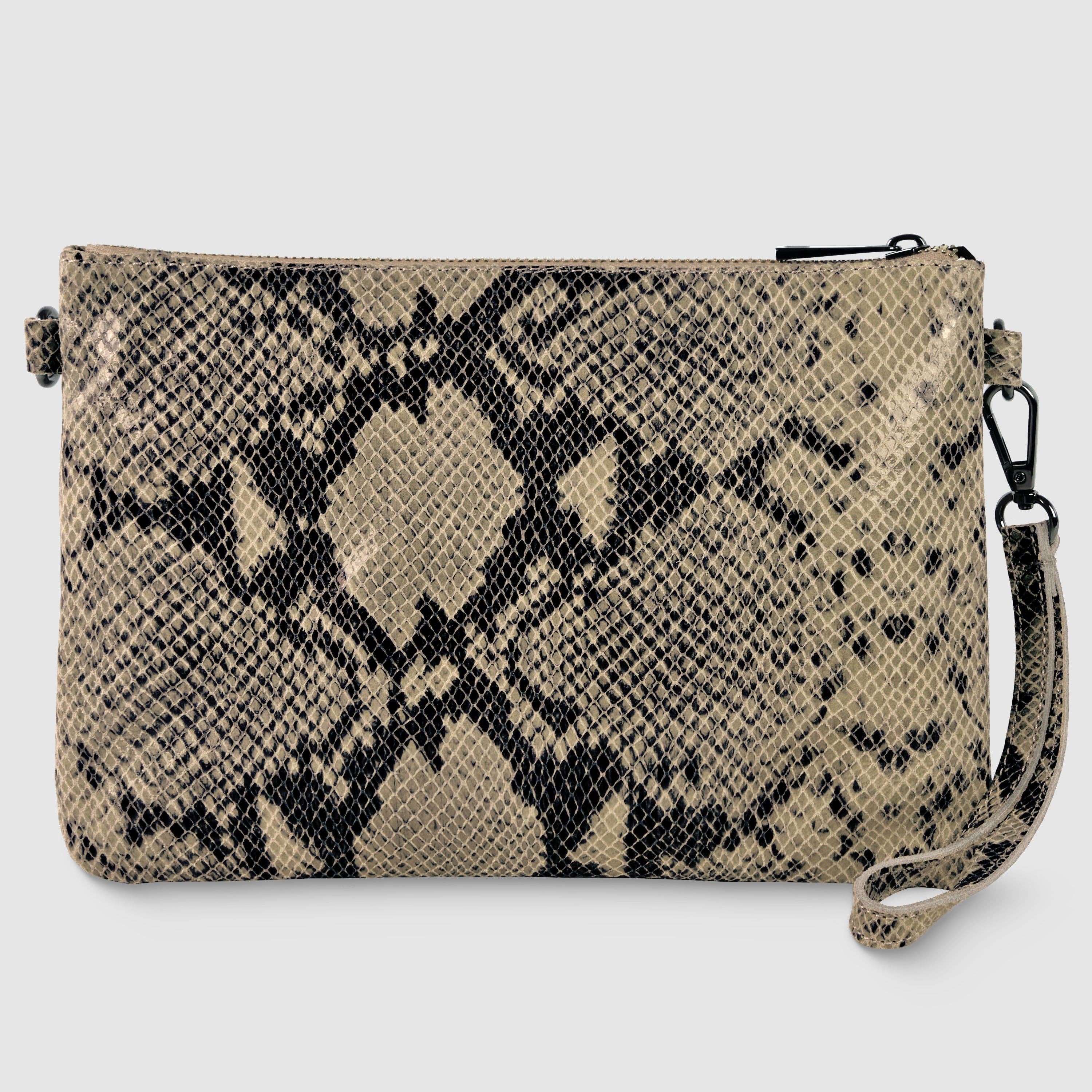 TAKEASY - Wholesale Crossbodytas - Dames - Python-Print Suède Schoudertas8