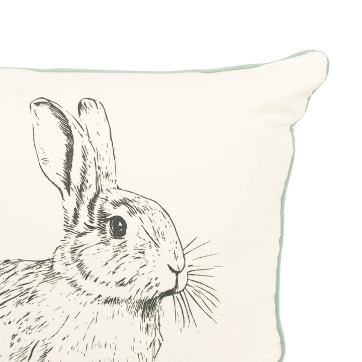 Devanie At Home (Formerly Adams & Co.) - Wholesale Throw/Decorative Pillow - 30282 - 17x17 rvs pillow (RABBIT/CHKRD) Easter & Spring4