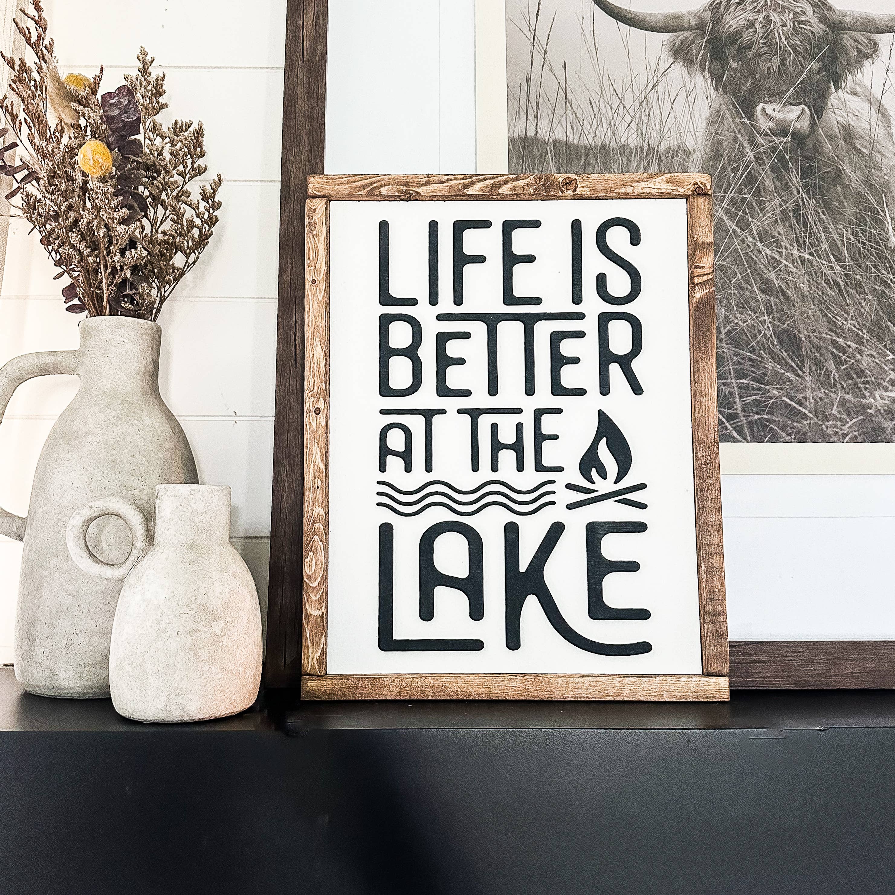 Dakota + Pine Design Co. - Wholesale Sign - Life is Better at the Lake Wood Sign1