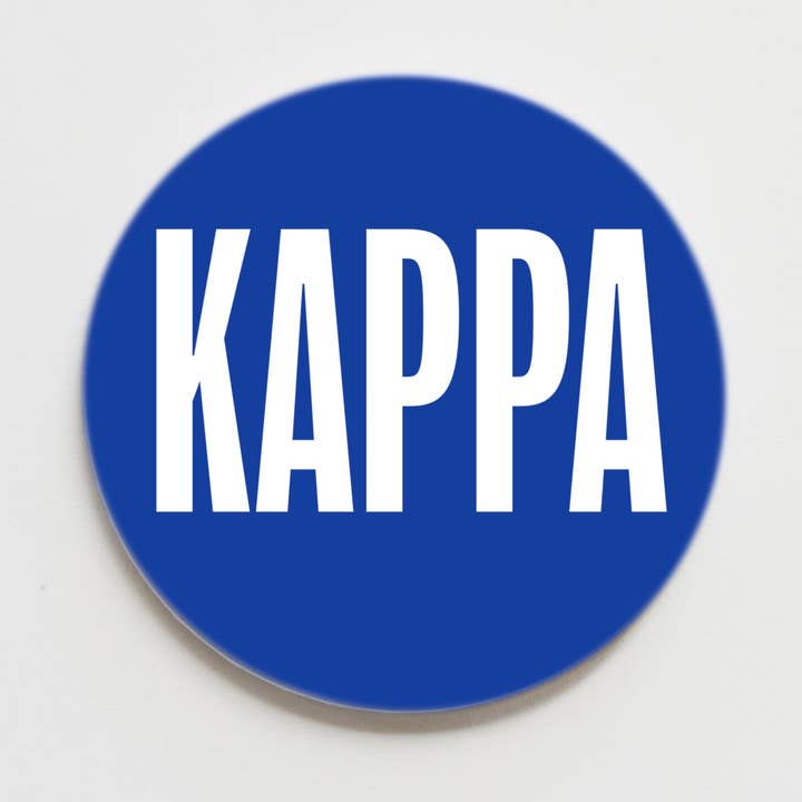 Kappa Kappa Gamma Simply Greek Button- 3.00 inch for wholesale by Good Vibez Collegiate