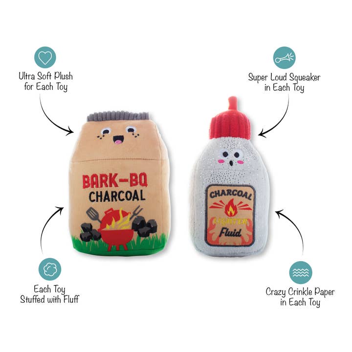 Petshop by Fringe Studio - Wholesale Pet Toy Set - Dog - BURN BABY BURN 2 PIECE DOG TOY SET