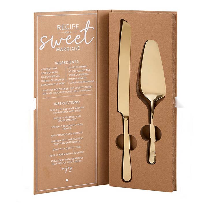 Faithworks by Creative Brands - Wholesale Serving Utensil - Wedding Cake Serving Set