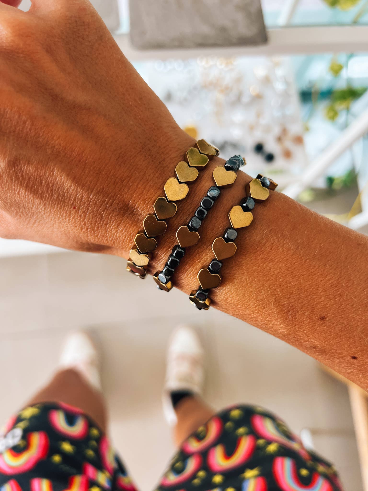 Goupi - Vente Bracelet de perles - Bracelets empilables en perles cœur semi-précieuses4