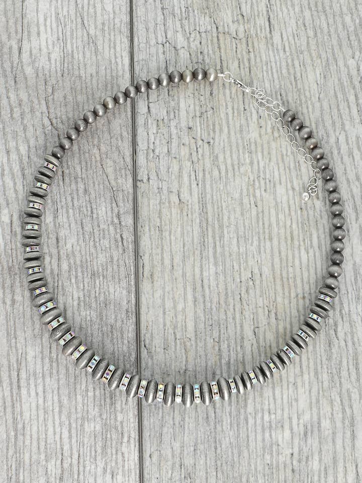 Western Navajo Pearl Beaded Collar Necklace for wholesale by SP Sophia Collection