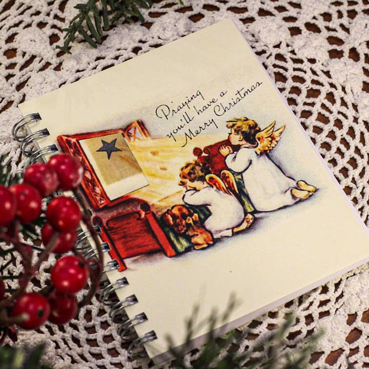 Beder du vil have en glædelig jul Mini-Notebook for engroshandel hos The Retro - a Full of Grace USA Company