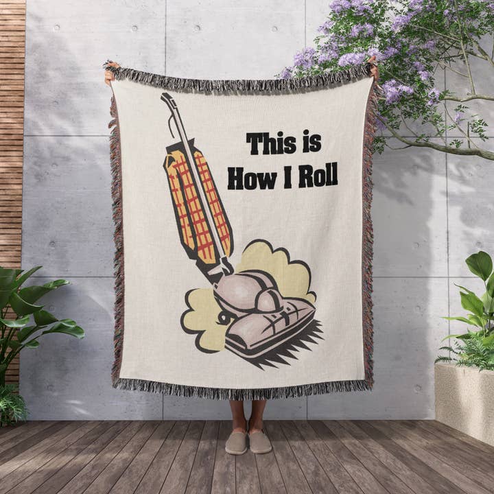 3dRose - Wholesale Throw Blanket - 3dRose, This Is How I Roll Vacuum Housewife Housekeeper Design, Blanket2