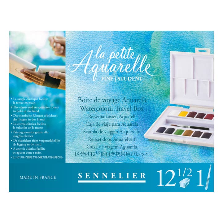 MacPherson's - Wholesale Watercolor Paint - Sennelier La Petite Aquarelle Watercolor Set, Half Pan 12