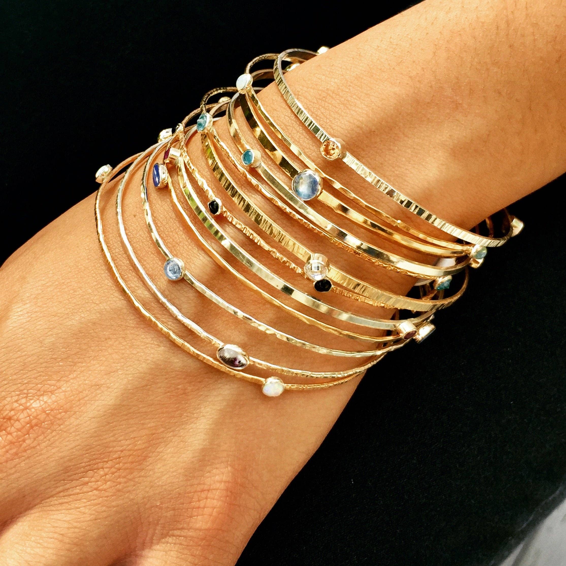 Bonnie Boardman Jewelry - Wholesale Bangle Bracelet - Textured Layering Bangle-1 bangle1