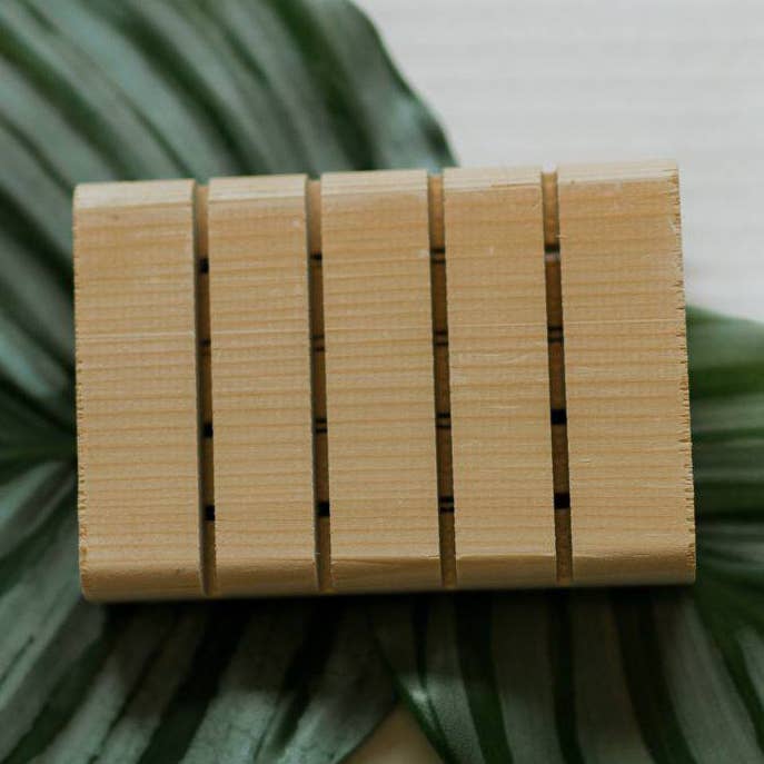 Zero Waste MVMT - Vente Porte-savons de bain - Porte-savon en cèdre | Porte-savon artisanal zéro déchet0