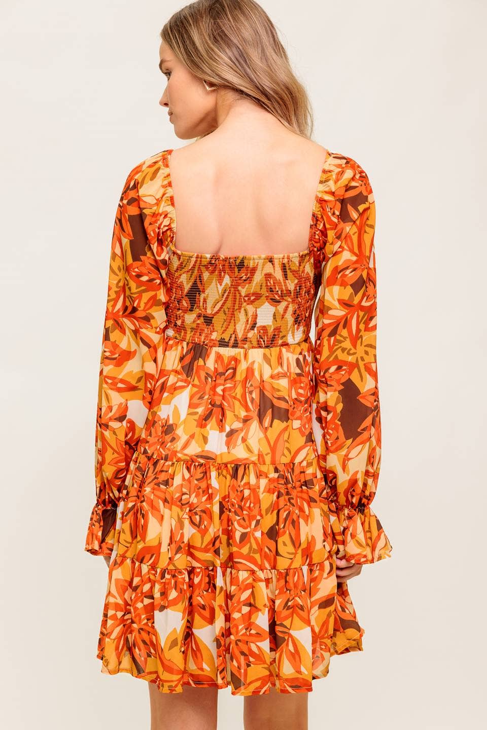 RUST A printed woven mini dress - ID21402 for wholesale on Faire2