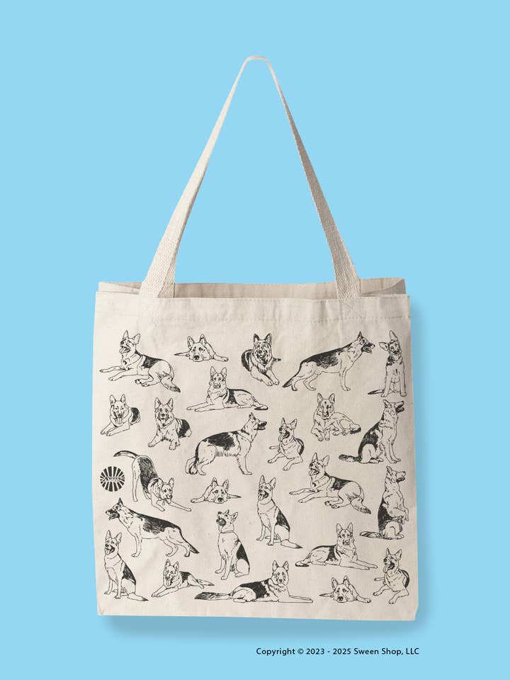 German Shepherd Large Canvas Tote Bag for Dog Pet Gift for wholesale by Sween Shop