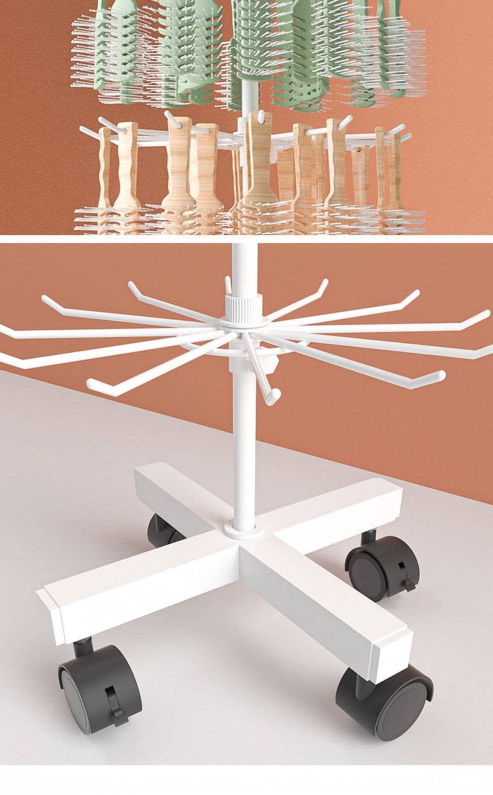 Zakka - Wholesale Retailer Display Stand/Case - Large Floor Top 63" High Metal Stand Revolving Display Rack3