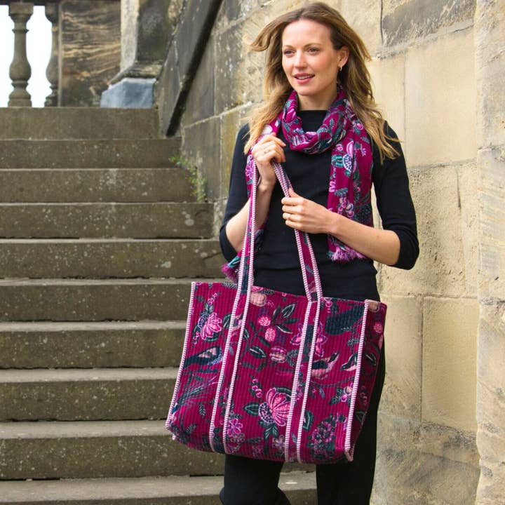 Saco Grande de Veludo Estampado por atacado de Earth Squared