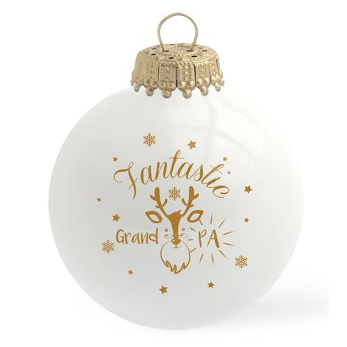 Boule de Noël Fantastic Grand Pa - en verre pour la vente par Baubels