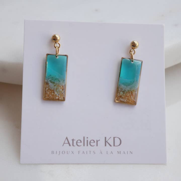 Tulum Earrings - Rectangle (Medium) for wholesale by Kimberley Dubé Atelier