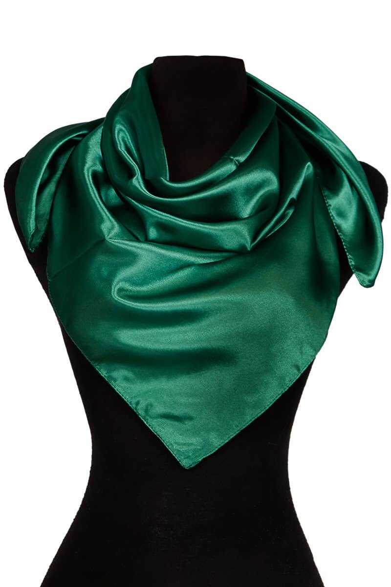 Cap Zone - Vente Écharpe – femme - Foulard carré brillant en satin polyester effet soie14