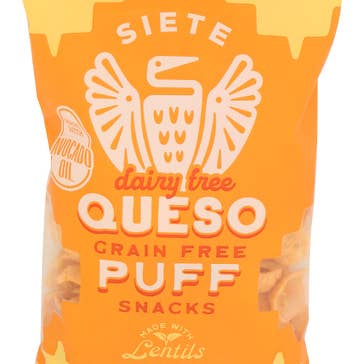KeHE Distributors, LLC - Wholesale Puffed Snack - Siete,Grain Free Puff Snacks, QUESO PUFFS, 4 OZ0