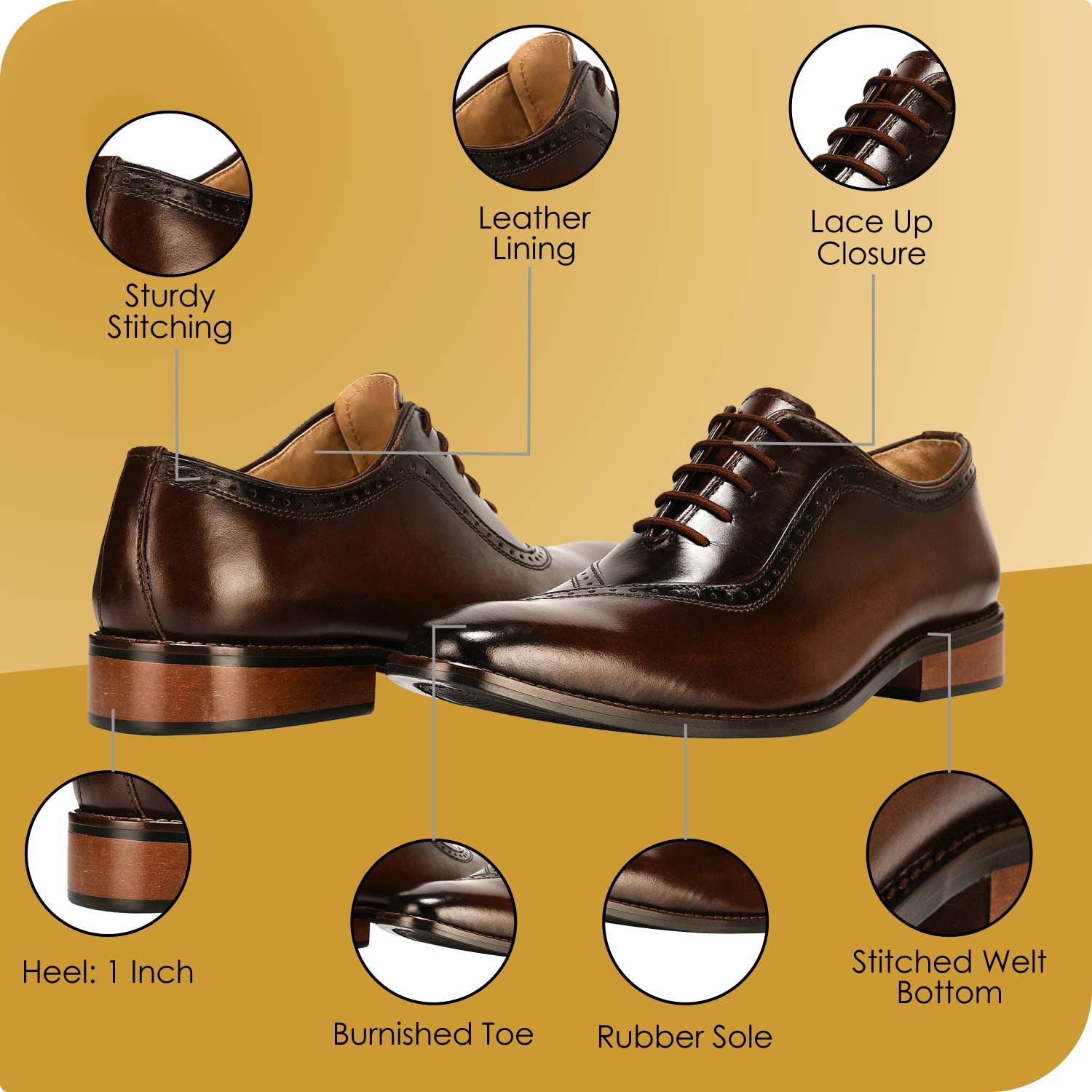LIBERTYZENO – wholesale Oxford shoes – Men′s – Debonair Men Leather Oxford Style Dress Shoes11