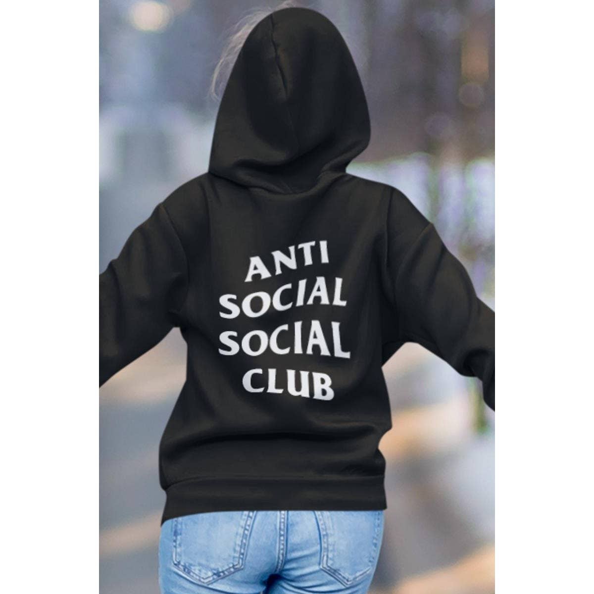 crashangel.us - Vente Sweat à capuche – femme - SWEAT À CAPUCHE À GLISSIÈRE GRAPHIQUE ANTI-SOCIAL POUR FEMMES1