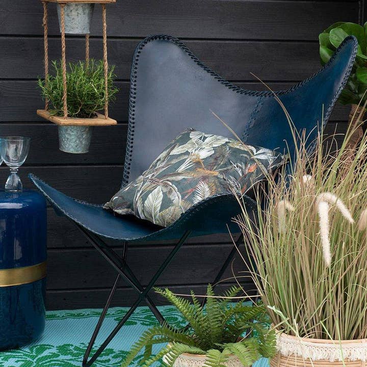 Handmade Vintage Leather Relax Lounge Accent Butterfly Chair for wholesale by urbanhide