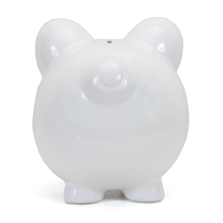 Child To Cherish® - Wholesale Money/Piggy Bank - Kids & Baby - Large White Ceramic Piggy Bank1