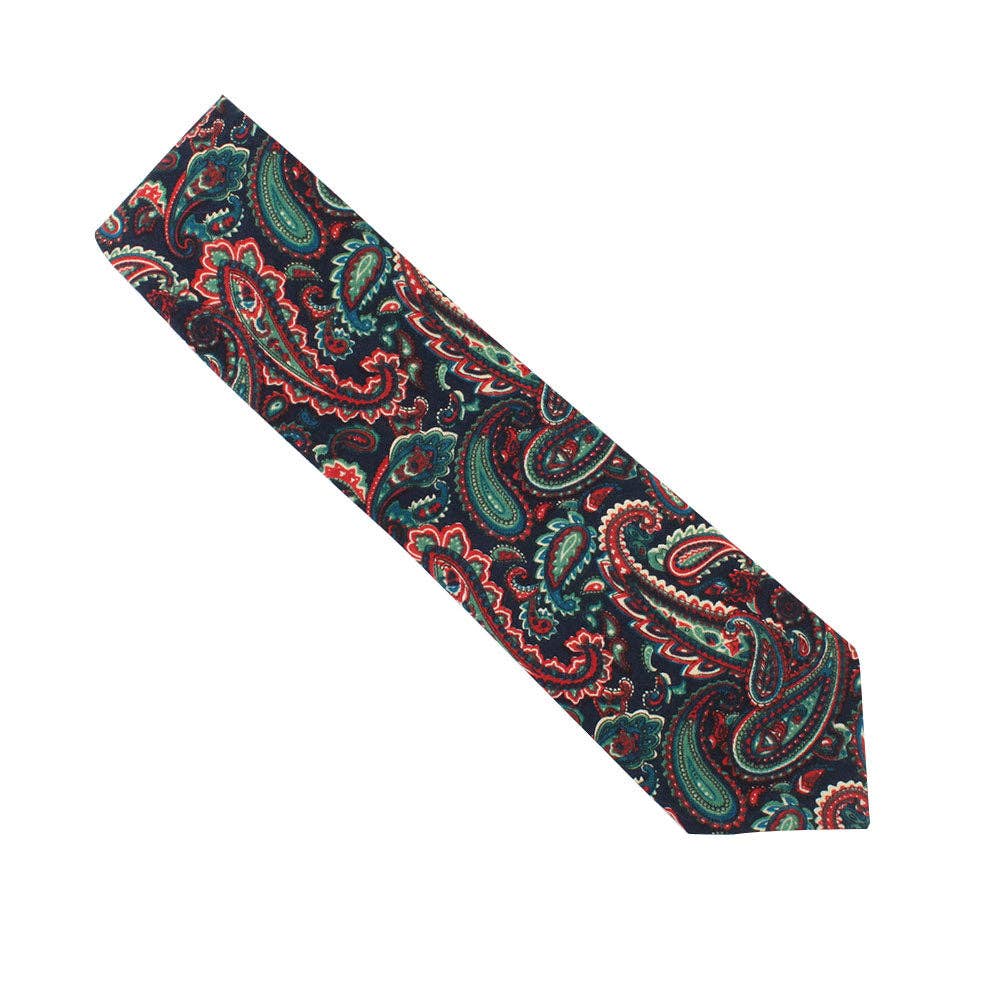 AusCufflinks – wholesale Slipsar – Herr – Carpe diem Paisley Smal bomullsslips3