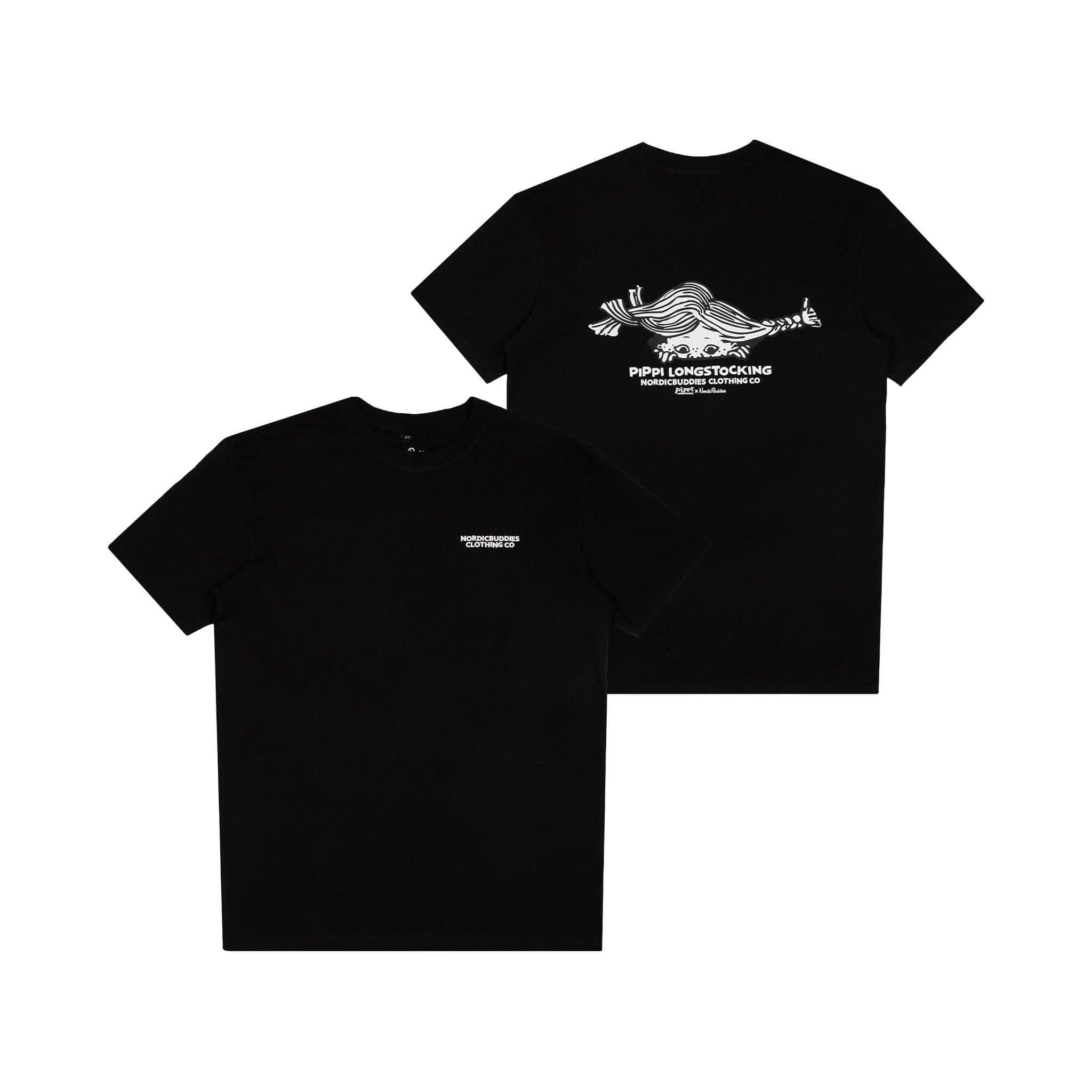 Nordicbuddies – wholesale T-shirts med screentryck – Unisex – Pippi Långstrump T-shirt0