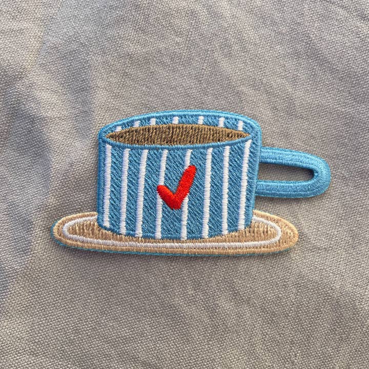 Iron-On Patch Coffee Mug – Patch for Adults for wholesale by Hannahs Firlefanz