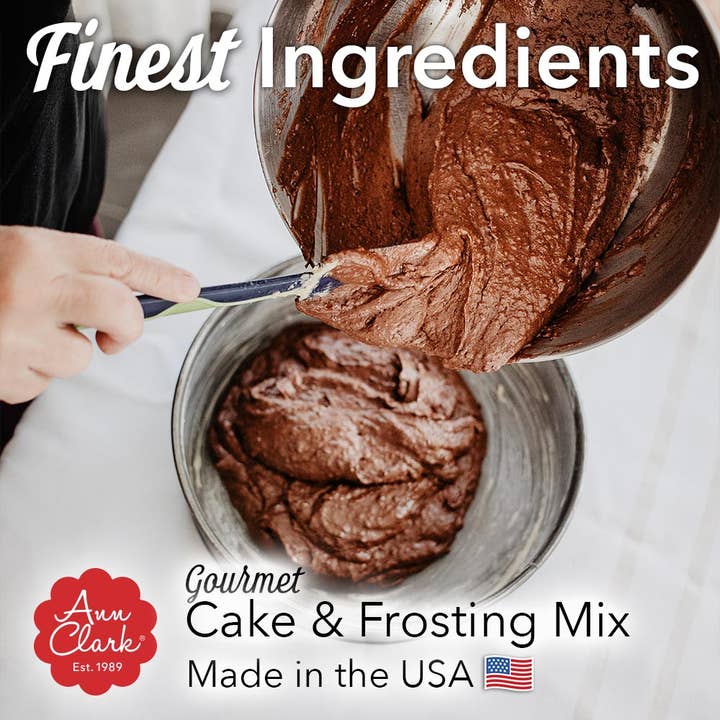 Ann Clark - Wholesale Cake Mix - Gourmet Chocolate Cake Mix with Vanilla Buttercream Frosting