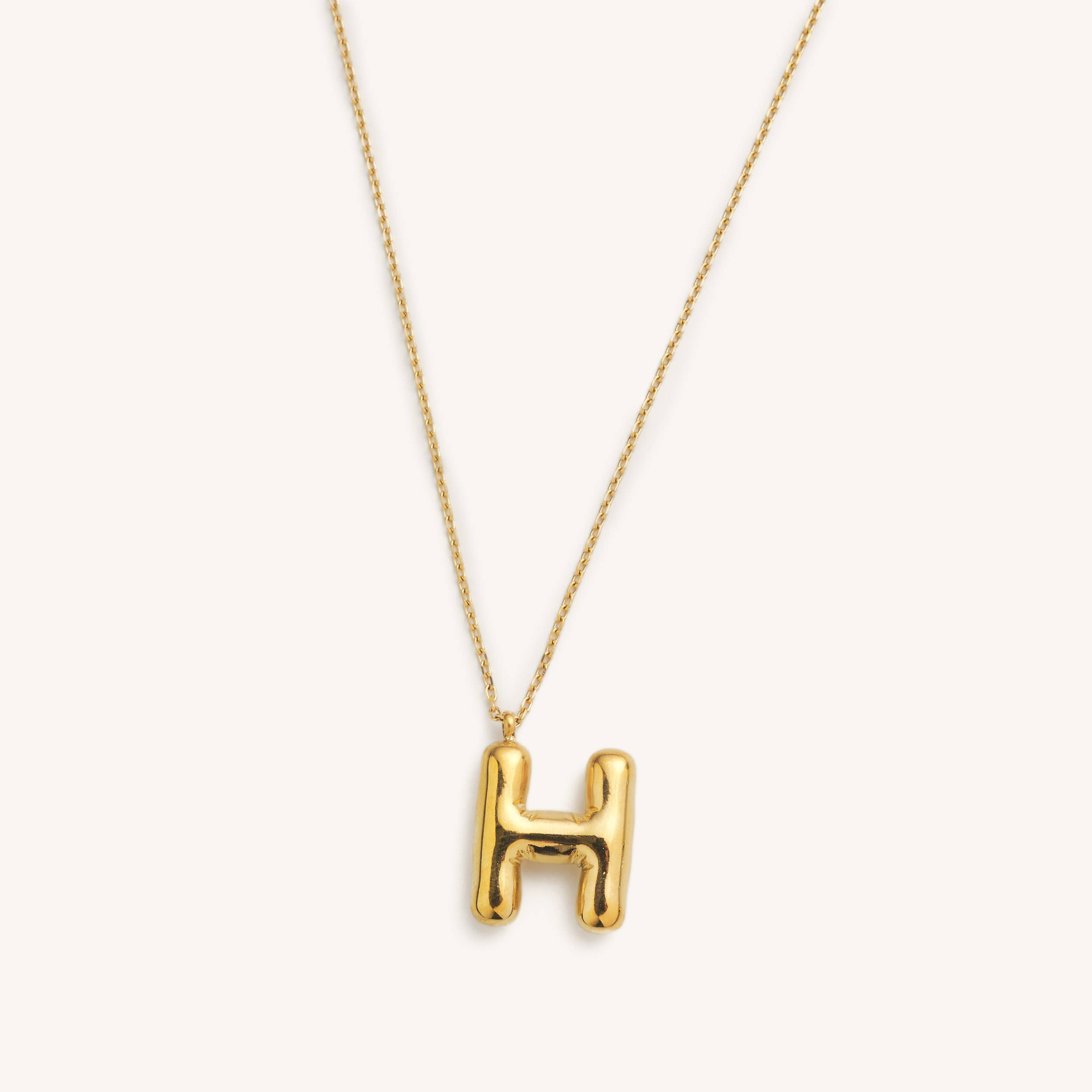 Nikki Smith Designs - Wholesale Pendant/Charm Necklace - Bubble Initial Charm Necklaces- Gold8