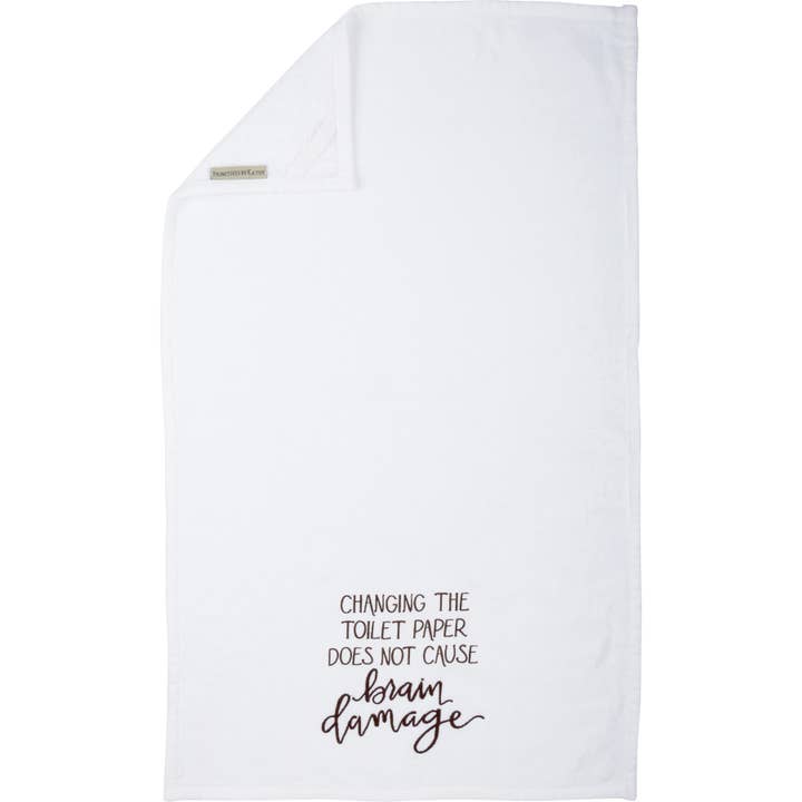 Does Not Cause Brain Damage Hand Towel for wholesale by Primitives by Kathy