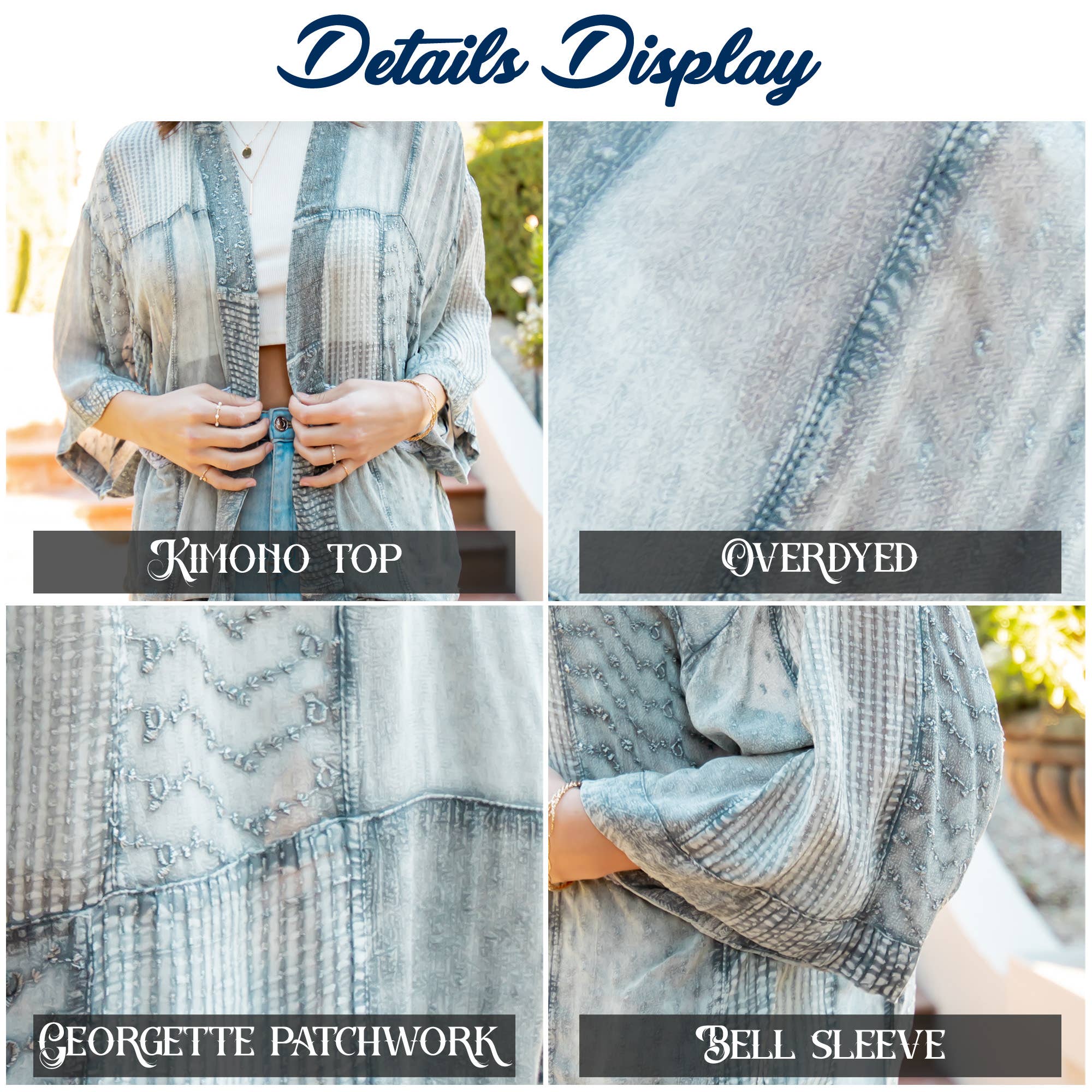 Young Threads - Wholesale Kimono - Women's - Western Bohemian Georgette Kimono Shirt5