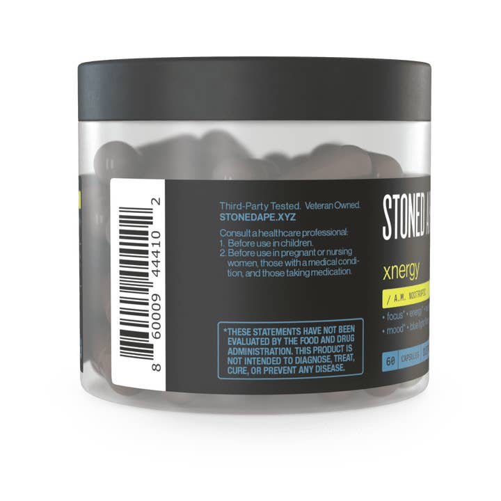 Stoned Ape - Wholesale Oral Supplement/Vitamin - Xnergy: A.M. Nootropic for Calm Energy, Focus & Motivation (Team Pricing)