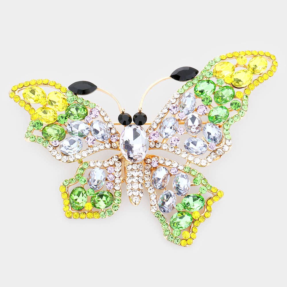 Sensibling Corp. - Wholesale Brooch - Multi Stone Butterfly Pin Brooch4
