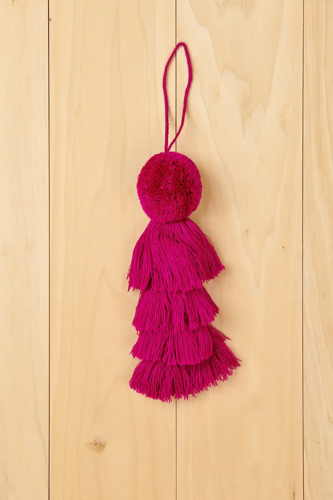 High crafty – wholesale Decorative tassel/wall drop – Pom Pom Tassel – Magenta | Handmade Decorative Tassel with F0