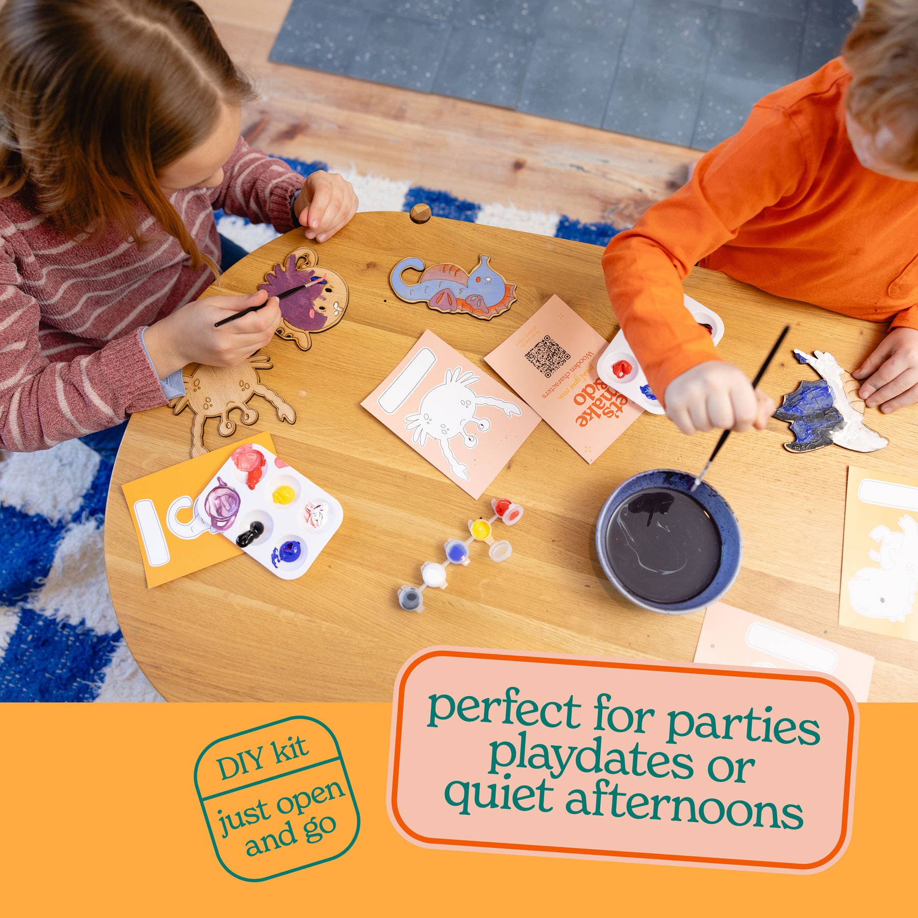 Let's Make & Do – wholesale DIY craft kit – Child – Paint Your Own Wooden Space Explorers Kit4
