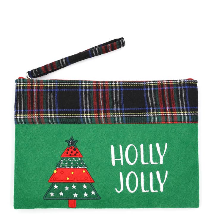 HOLLY JOLLY LETTER KERSTBOOM KERSTZAK, MP 0264 voor wholesale door JOIA ACCESSORIES