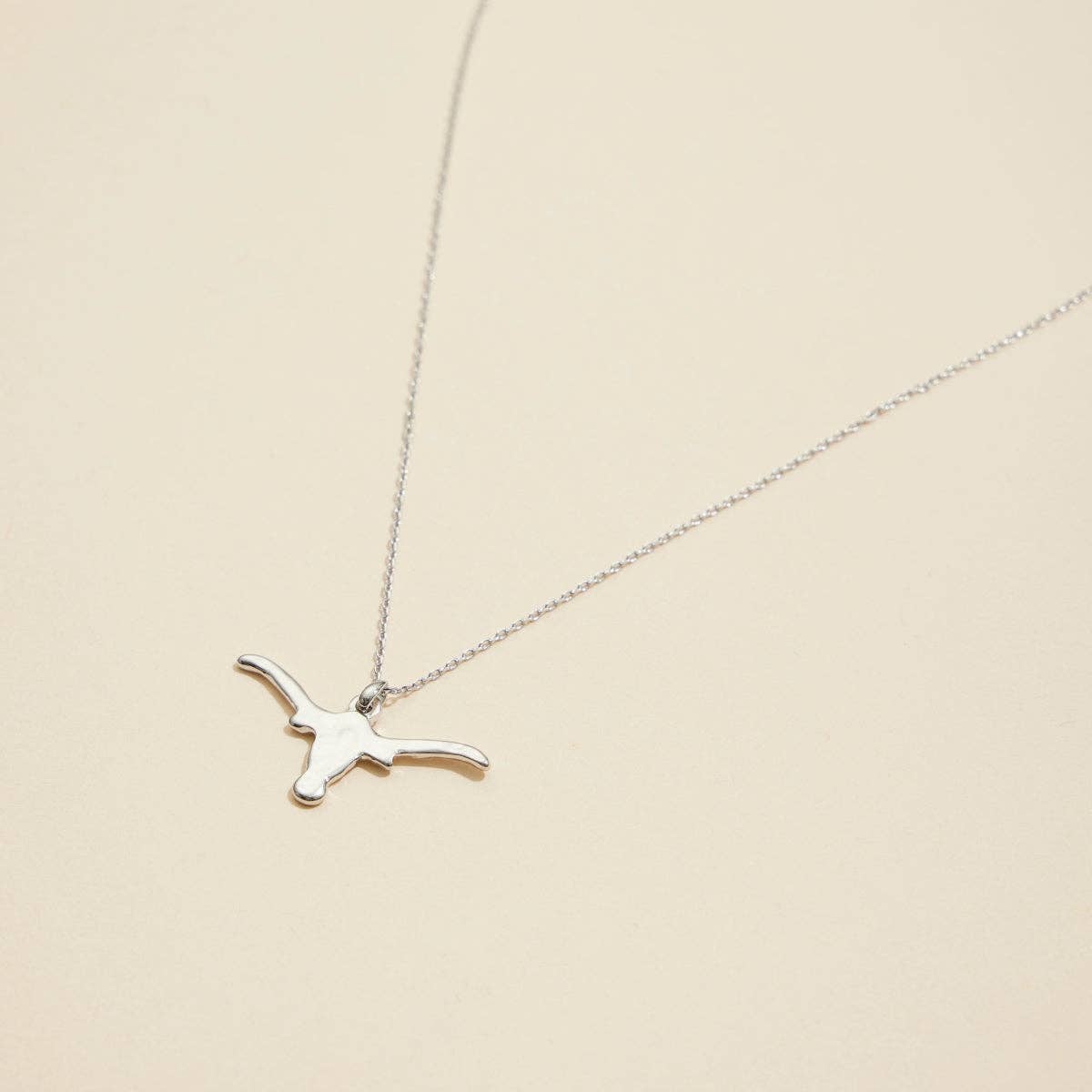 Frem - Wholesale Halskettinghanger - Longhorn Charm Goudgedompelde Korte Ketting2