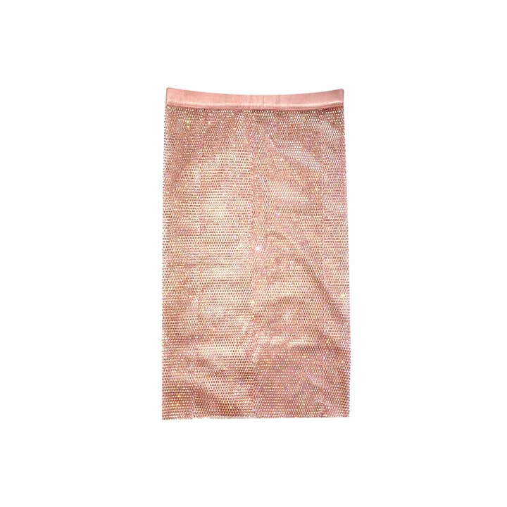 $$$ Honey Rose Gold Pink Mesh Jewel Skirt for wholesale by Neva Nude