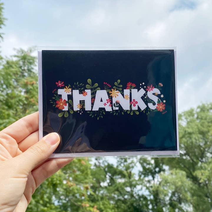 Fox Card Co - Wholesale Thank You Card - Thanks Flowers Card2