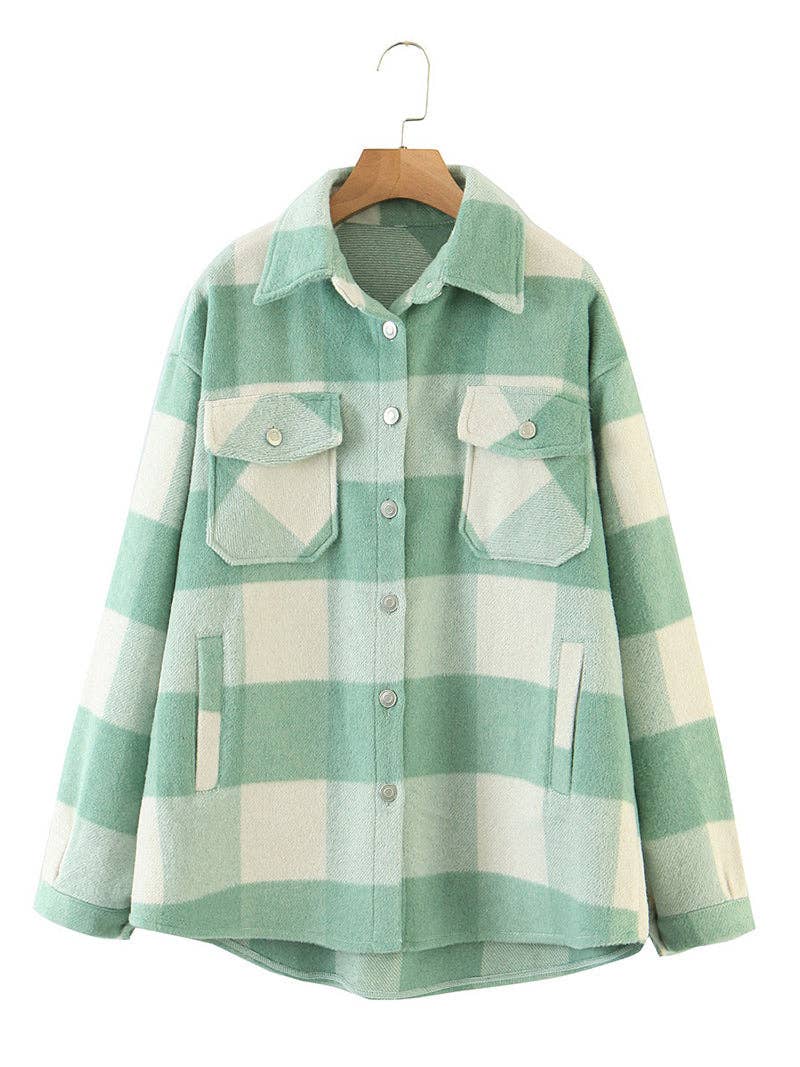 safistyle - Wholesale Shirt Jacket/Shacket - Women's - Casual Plaid Shirt Jacket2