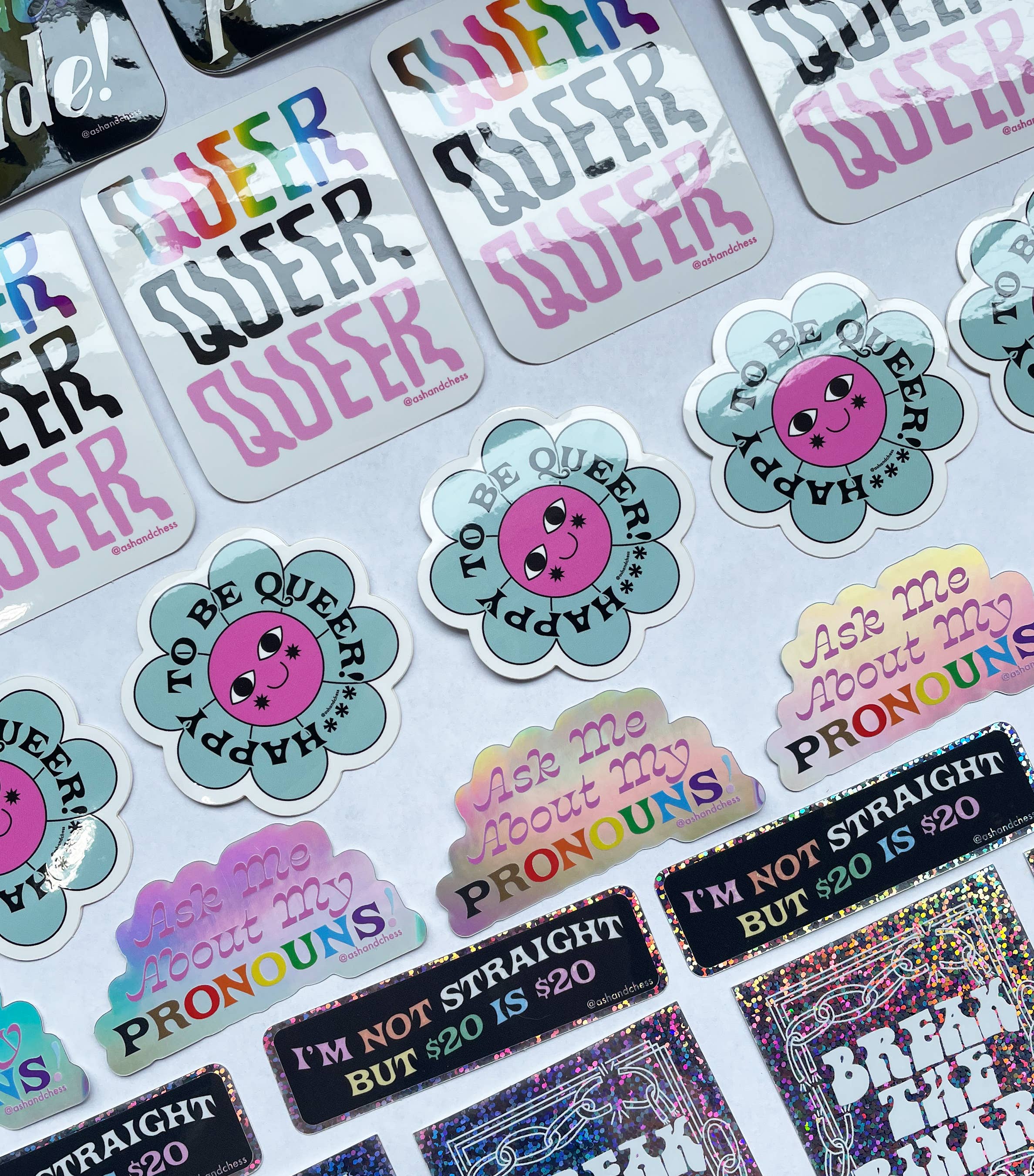 Ash + Chess - Wholesale Sticker - Sticker - Pronouns2