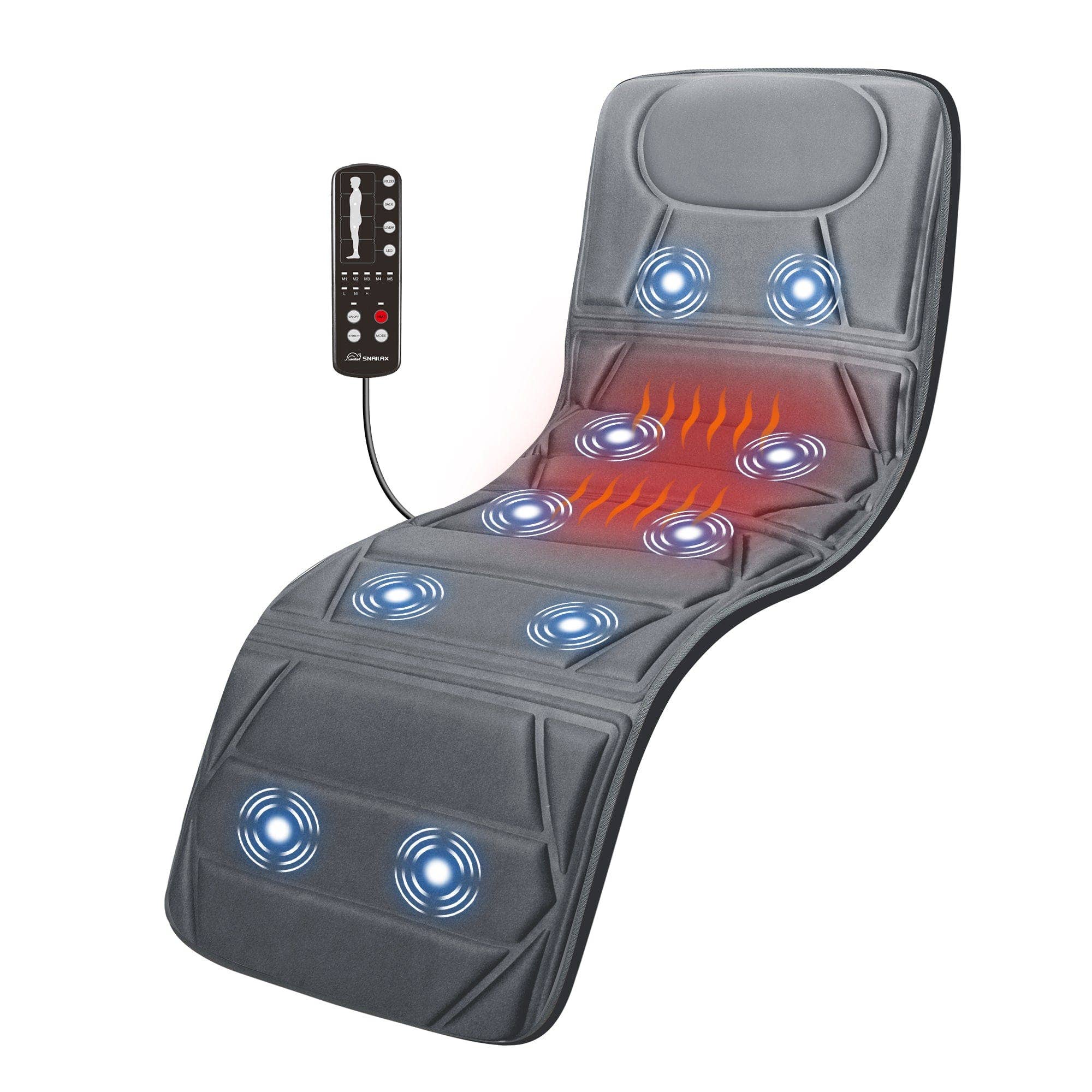 SNAILAX - Wholesale Body Massager - Snailax Vibrating Massage mat with heat,Full Body Massager for Neck and Back, leg, thighs - 391S10