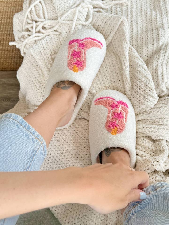 Pantofole a forma di stivali da cowboy per la vendita all'ingrosso da parte di VividLux
